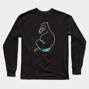 Blue Butt Baboon Long Sleeve T-Shirt